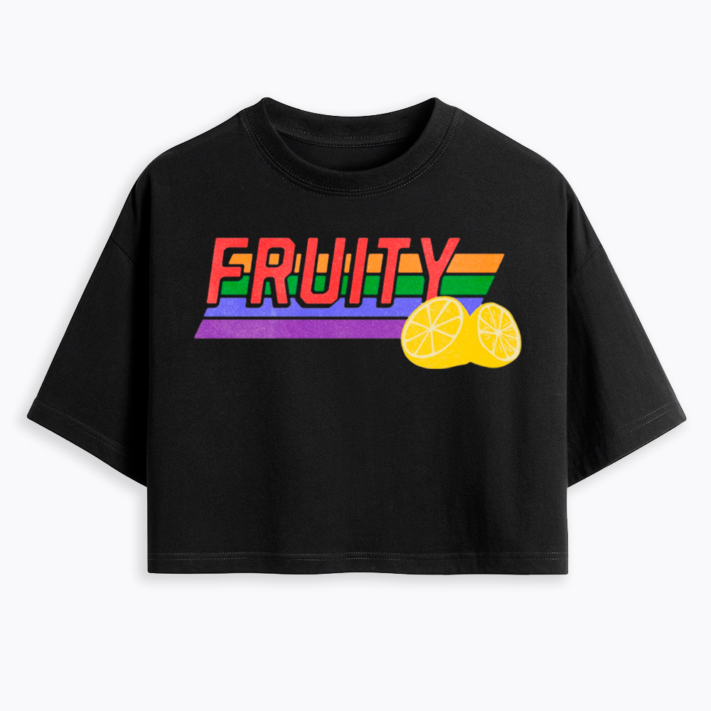 Fruity LBGTQ Pride Cropped T-Shirt