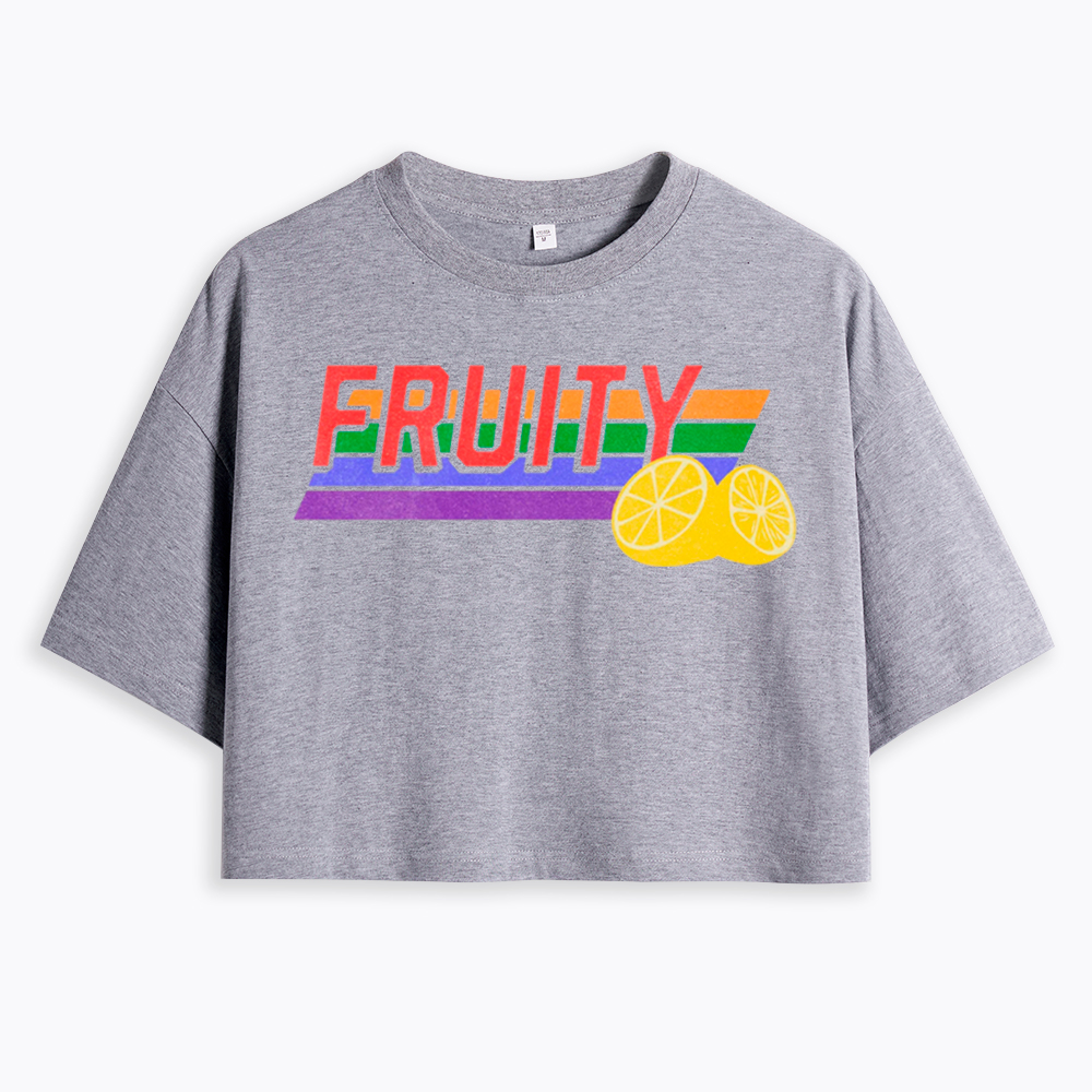 Fruity LBGTQ Pride Cropped T-Shirt