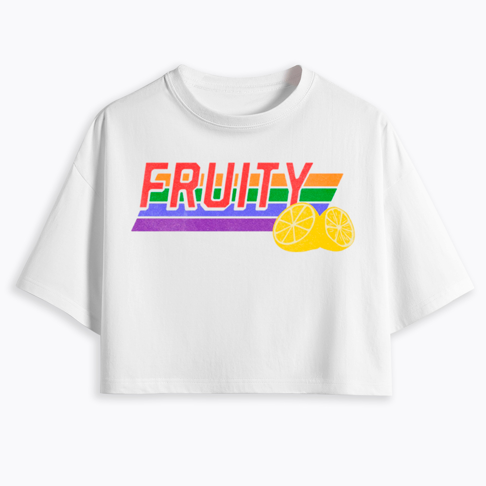 Fruity LBGTQ Pride Cropped T-Shirt