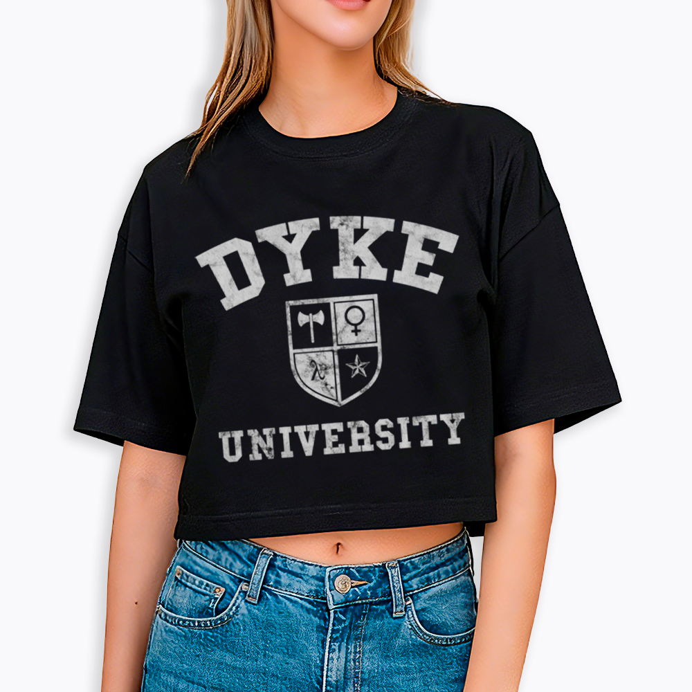 Dyke University Cropped T-Shirt