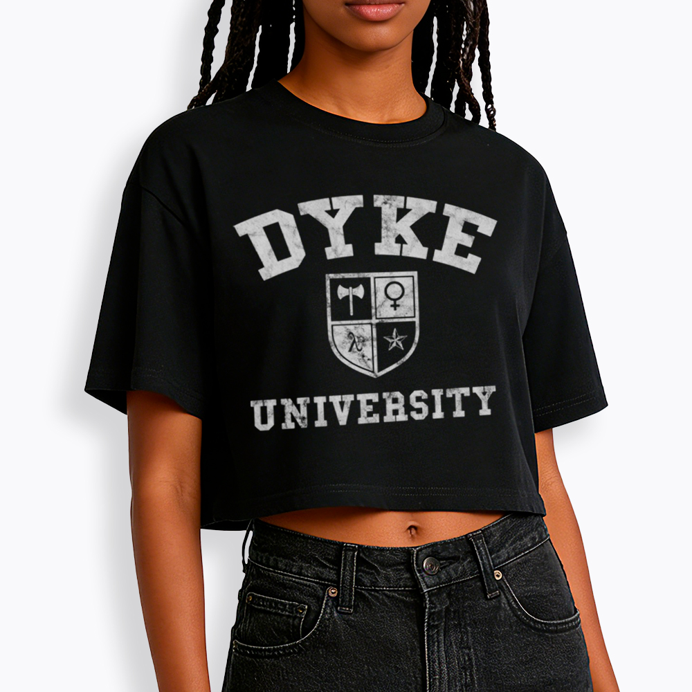 Dyke University Cropped T-Shirt