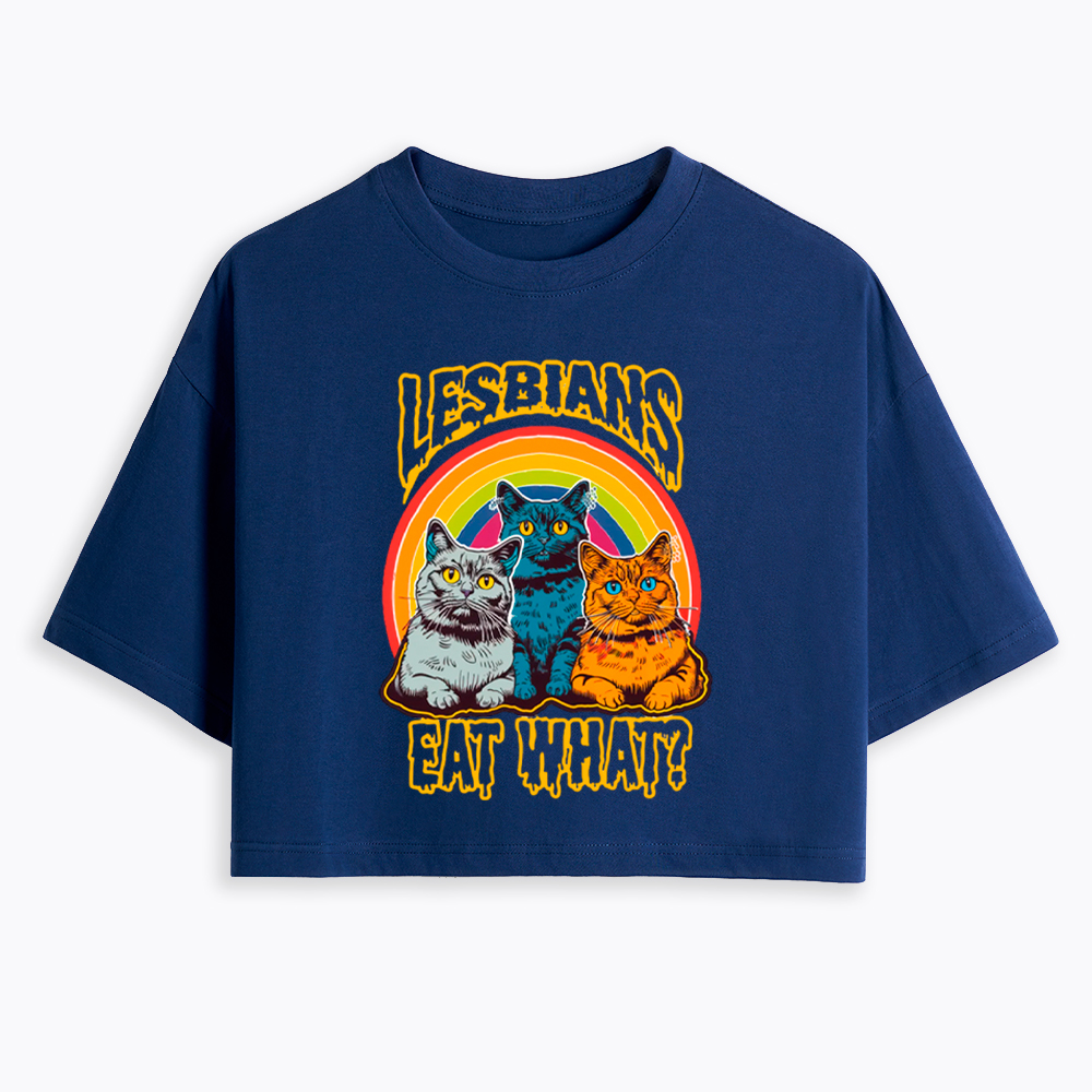 Funny Lesbians Eat What Cropped T-Shirt