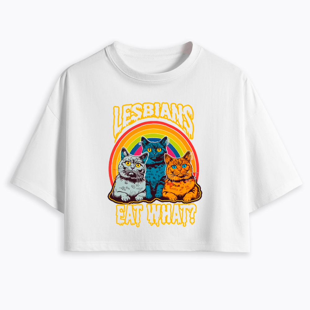 Funny Lesbians Eat What Cropped T-Shirt