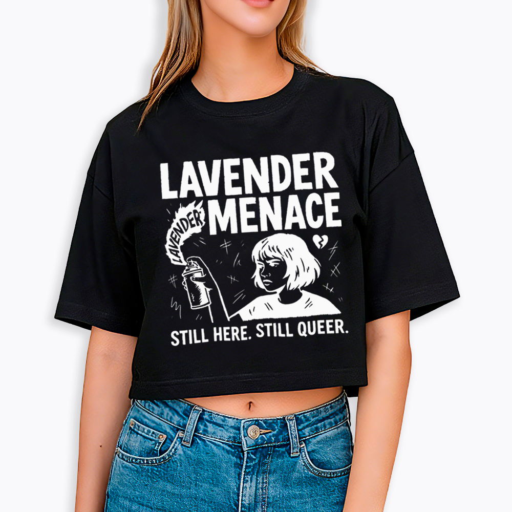 Lavender Menace Sapphic Cropped T-Shirt