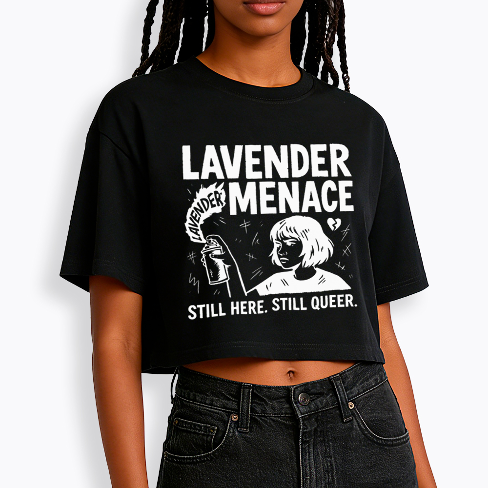 Lavender Menace Sapphic Cropped T-Shirt