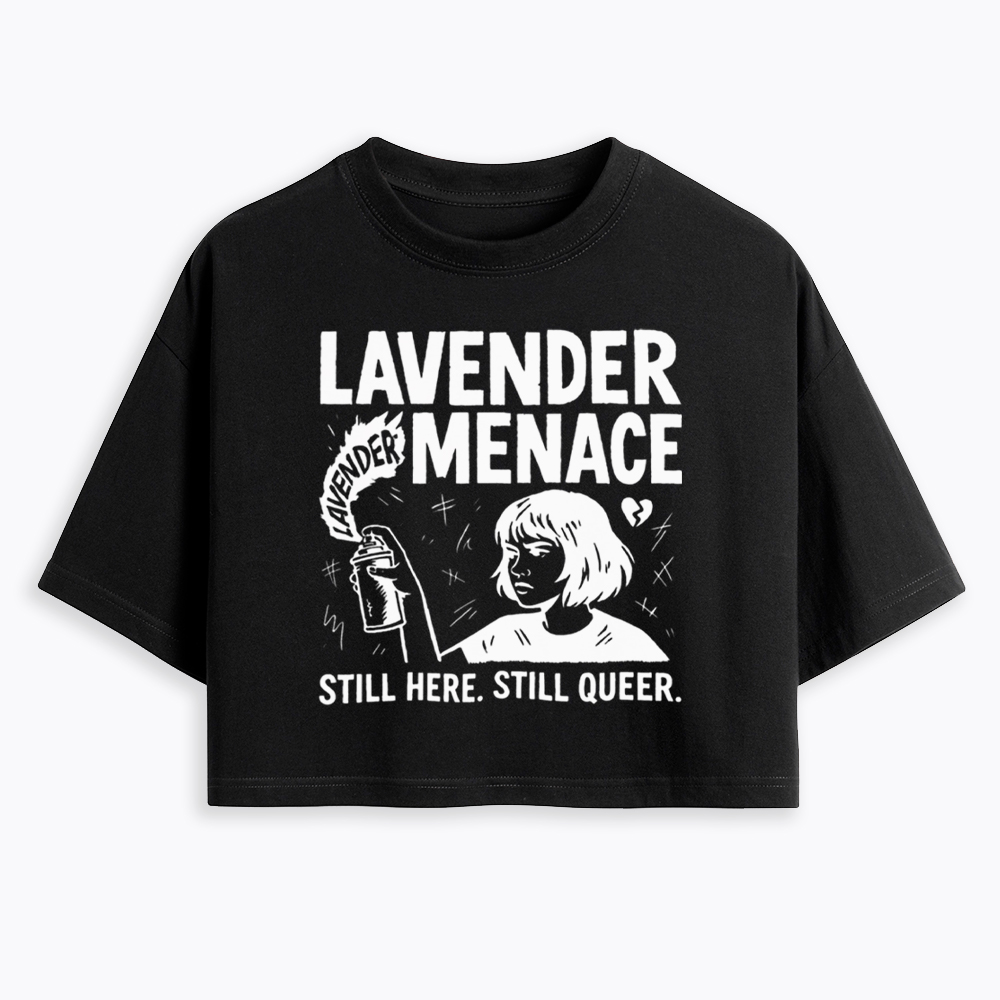 Lavender Menace Sapphic Cropped T-Shirt