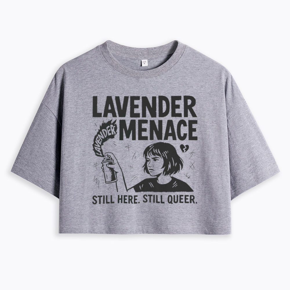Lavender Menace Sapphic Cropped T-Shirt