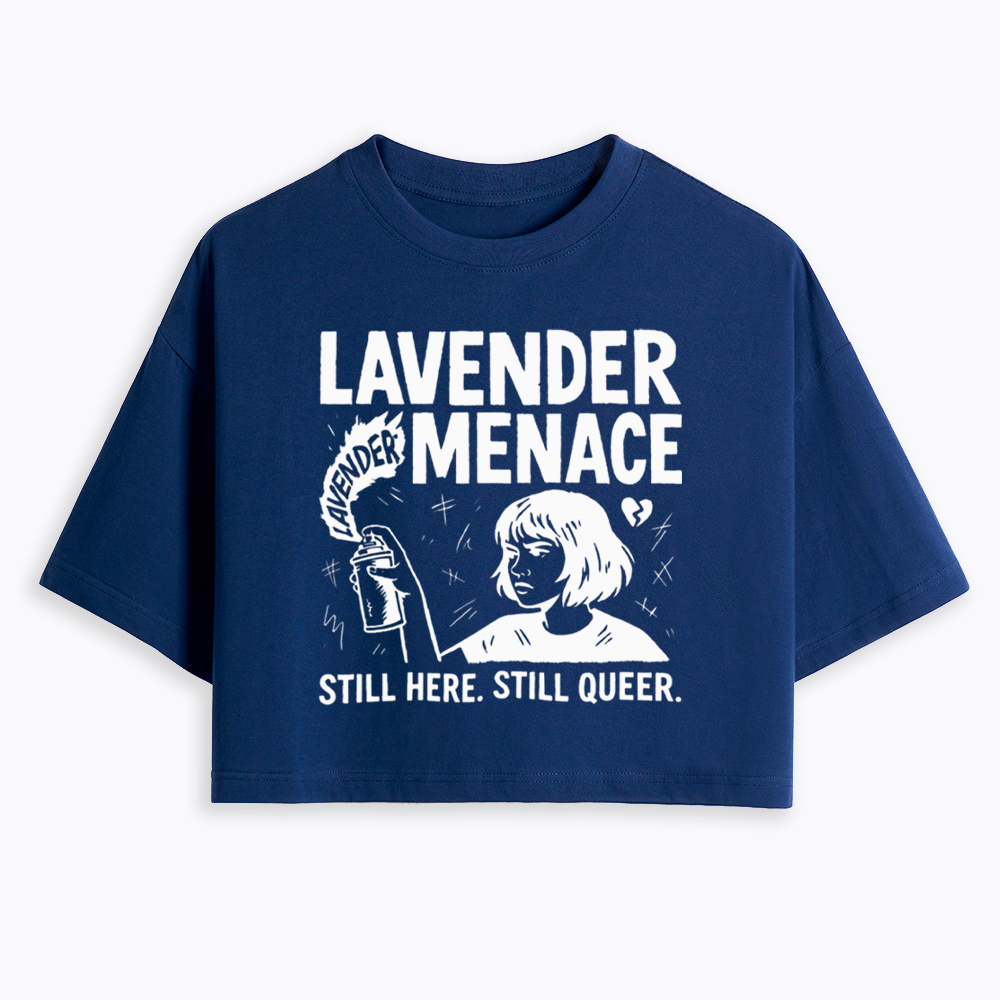 Lavender Menace Sapphic Cropped T-Shirt