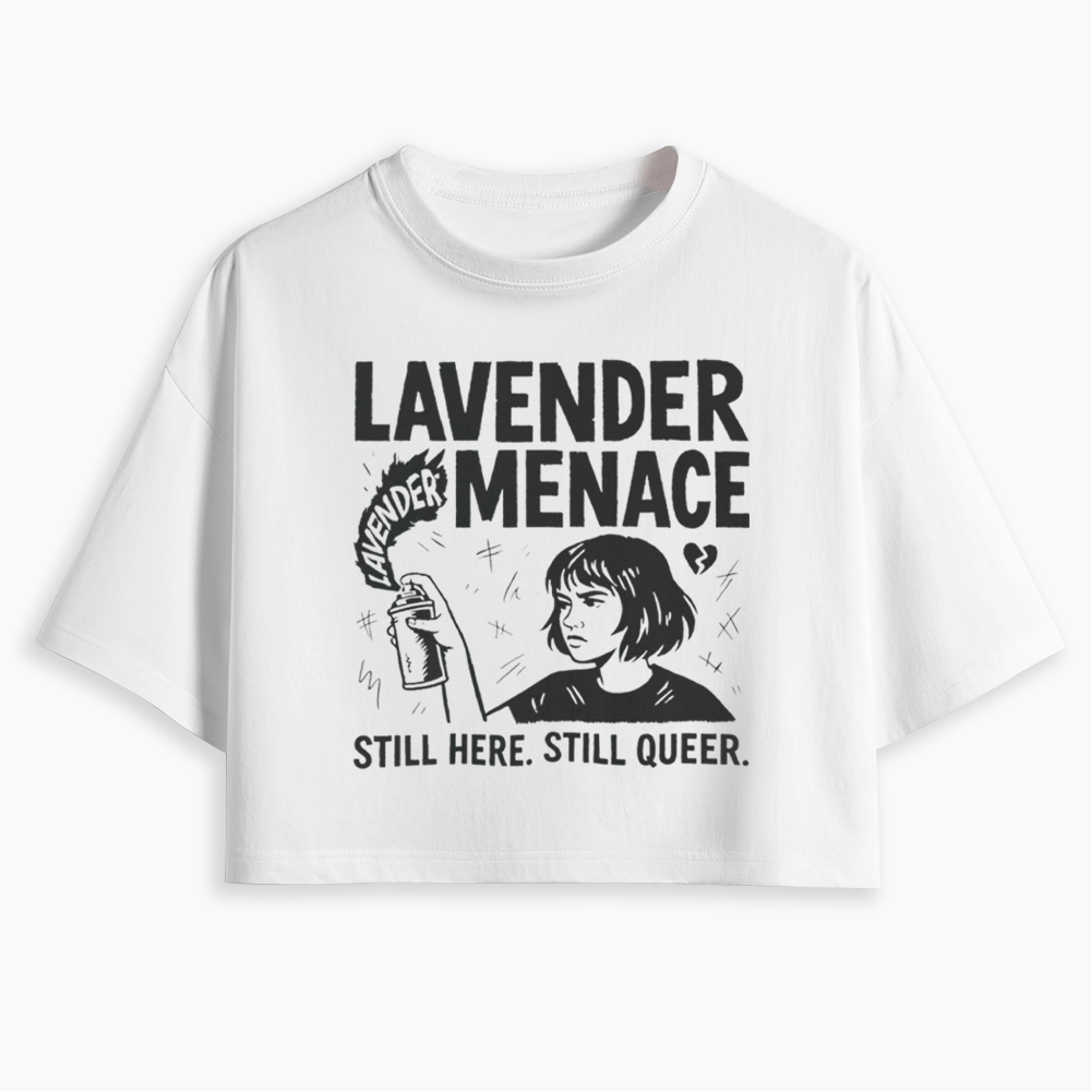 Lavender Menace Sapphic Cropped T-Shirt