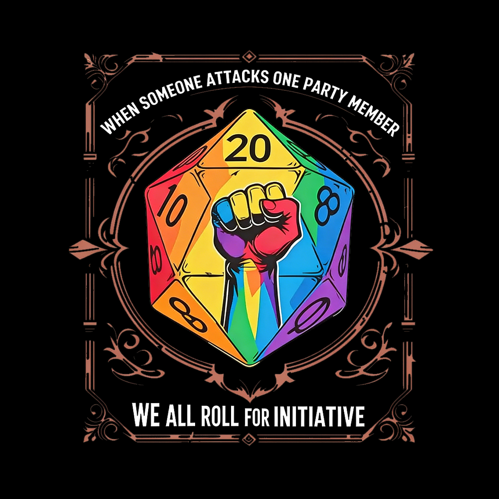 We All Roll for Initiative Cropped T-Shirt
