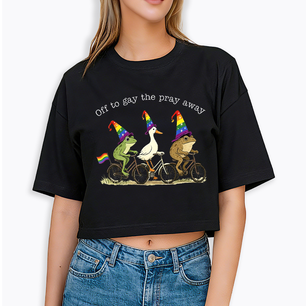 Off To LGBTQ Pride Cropped T-Shirt