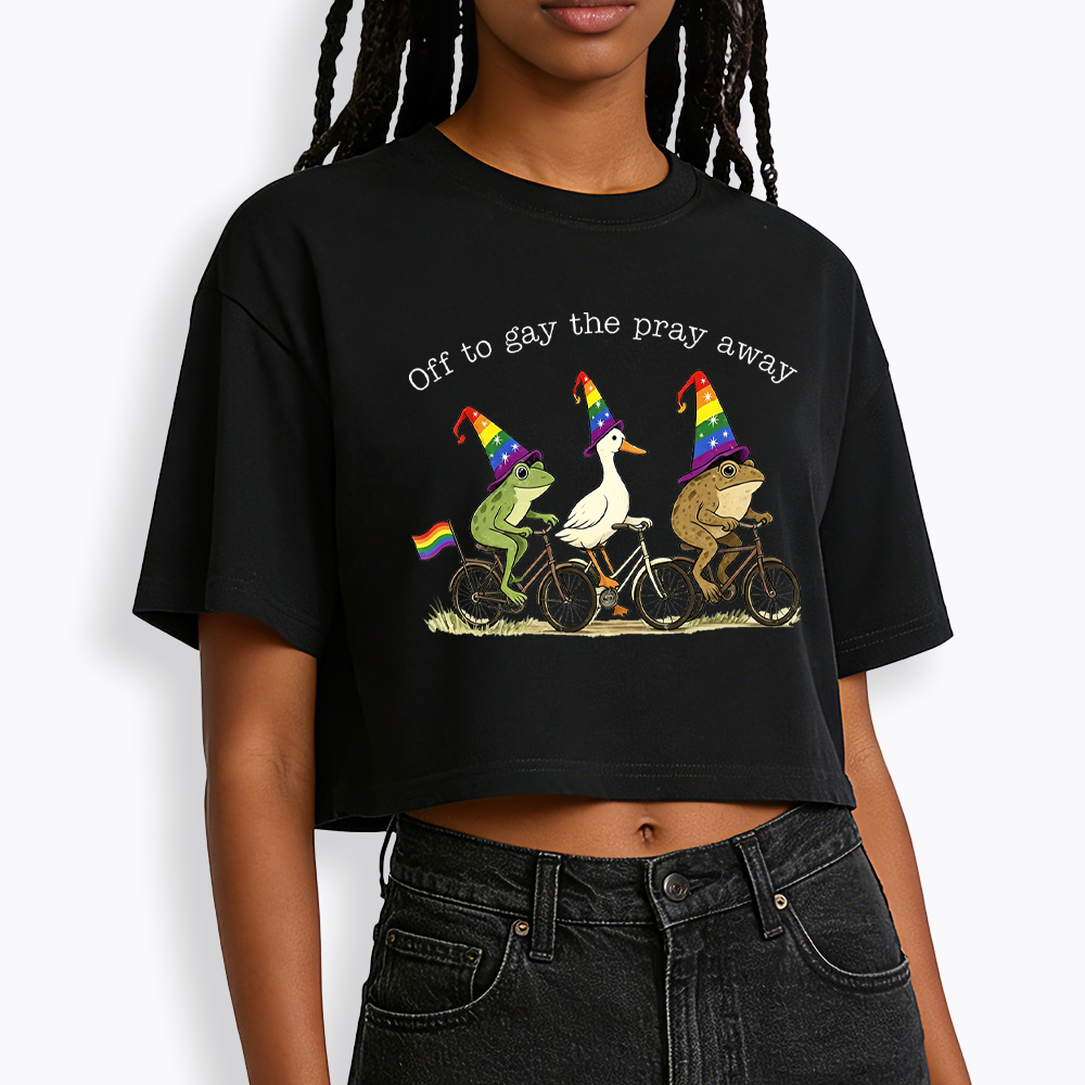 Off To LGBTQ Pride Cropped T-Shirt