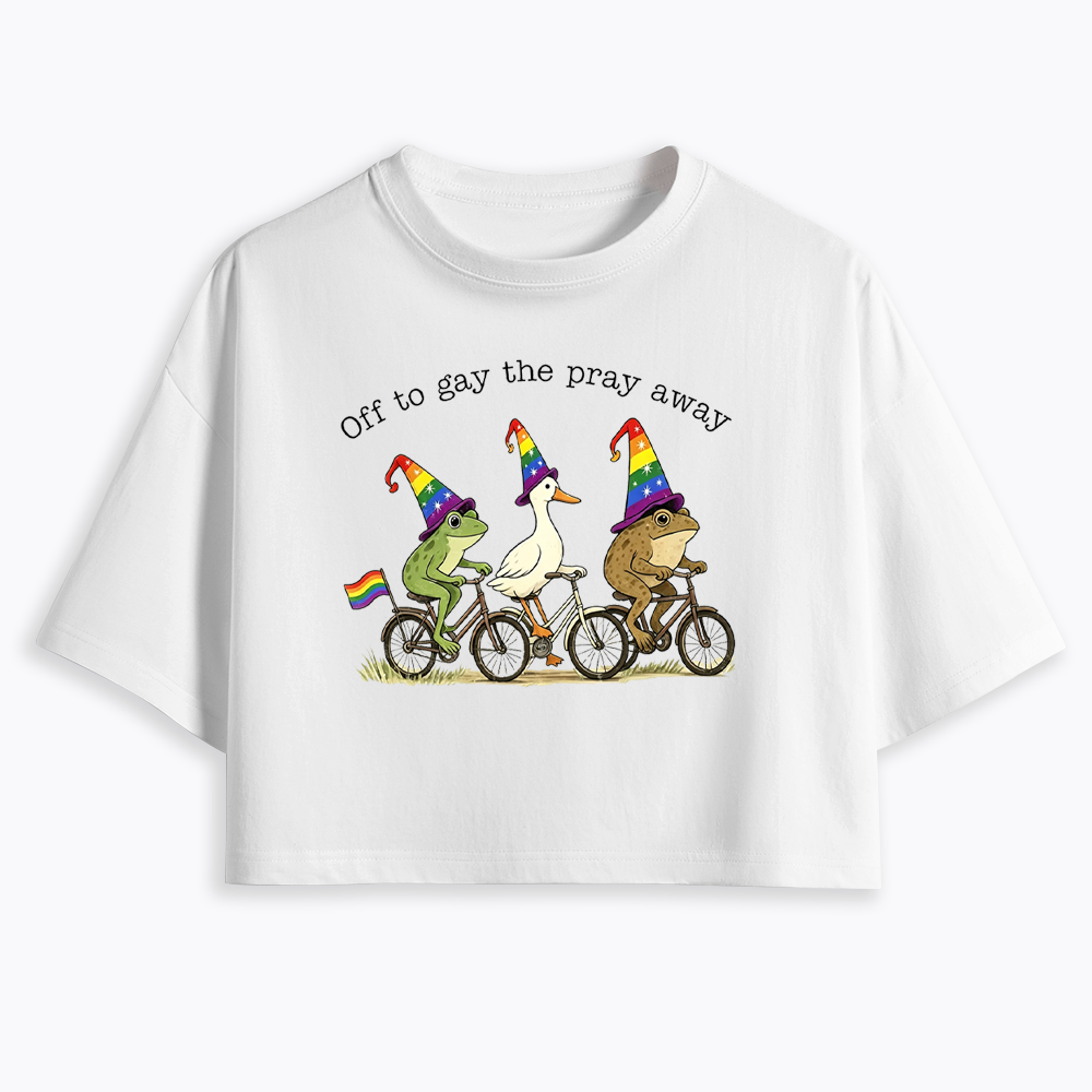 Off To LGBTQ Pride Cropped T-Shirt