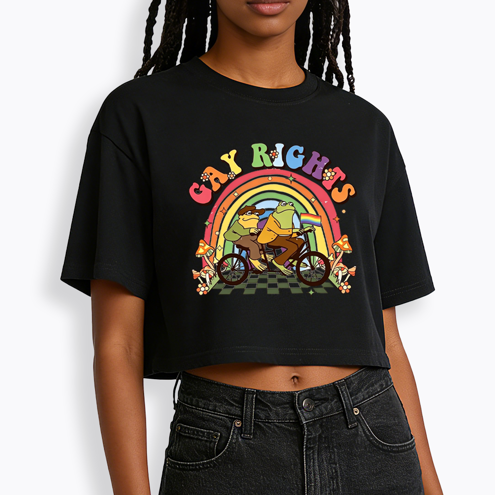 Frog And Toad Gay Rights Cropped T-Shirt