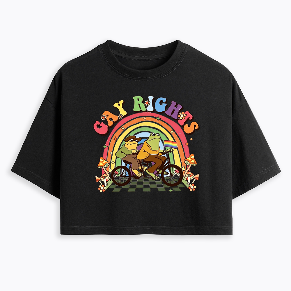 Frog And Toad Gay Rights Cropped T-Shirt