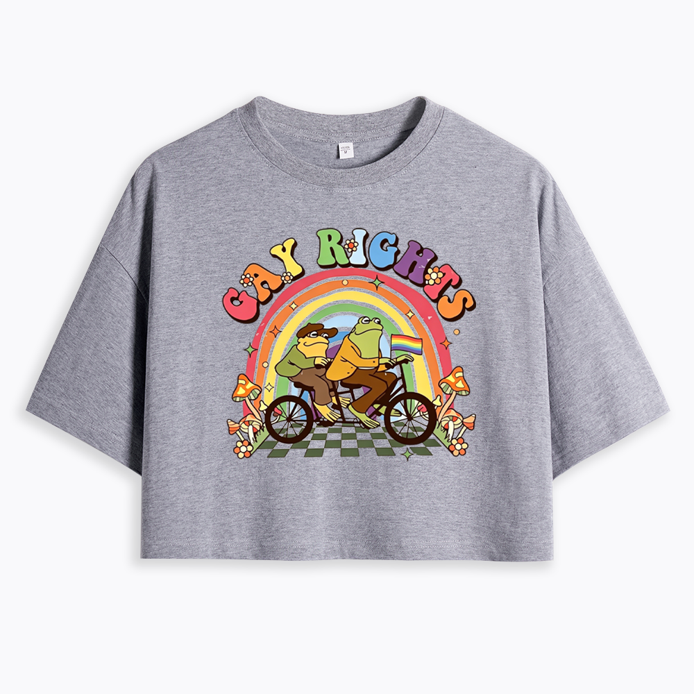 Frog And Toad Gay Rights Cropped T-Shirt