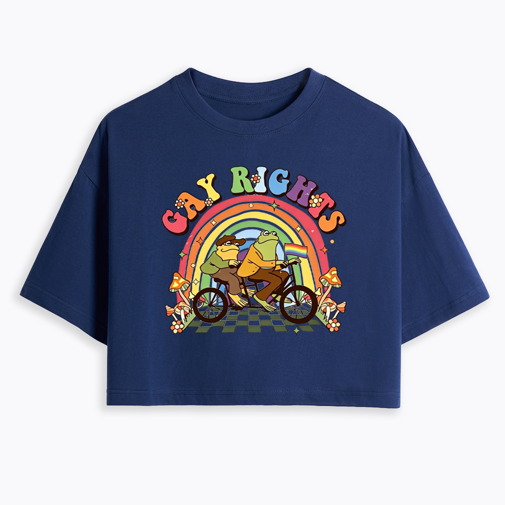Frog And Toad Gay Rights Cropped T-Shirt