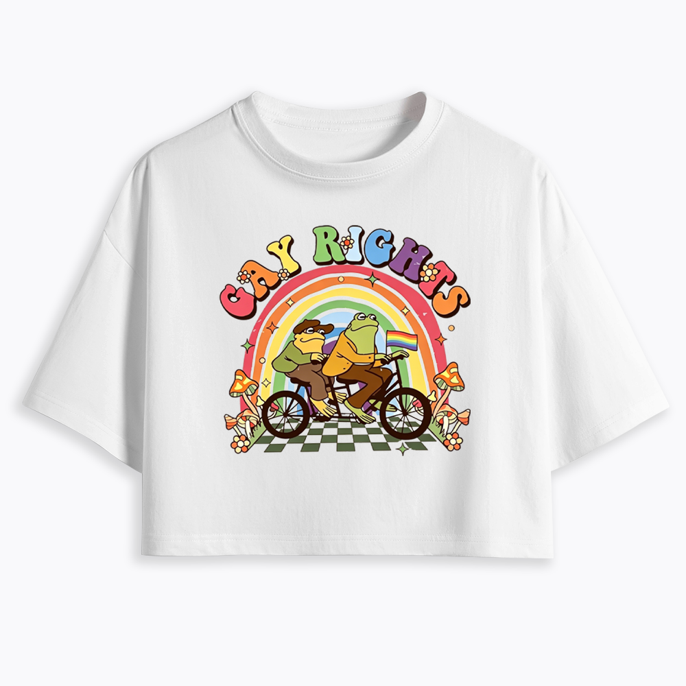 Frog And Toad Gay Rights Cropped T-Shirt
