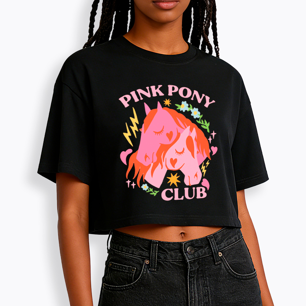 Pink Pony Cropped T-Shirt