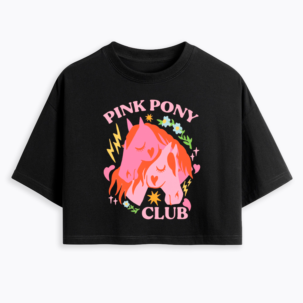 Pink Pony Cropped T-Shirt