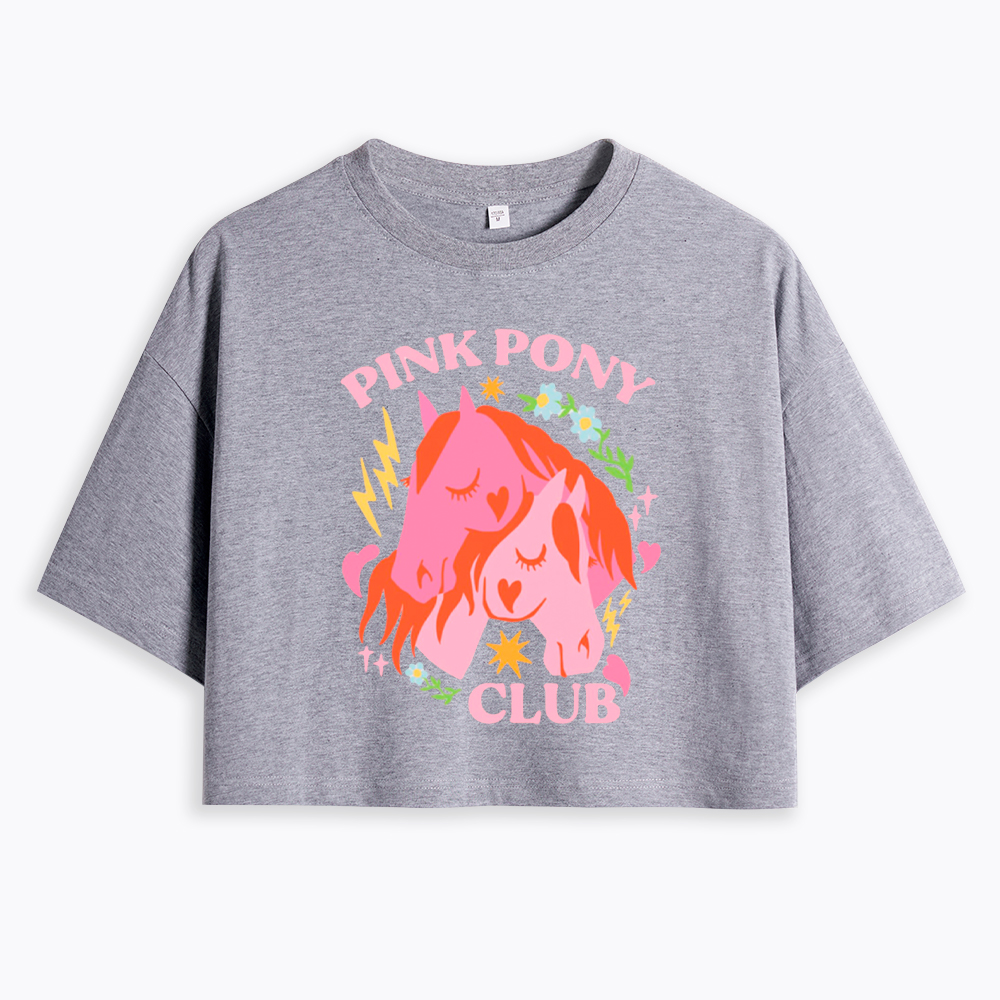 Pink Pony Cropped T-Shirt