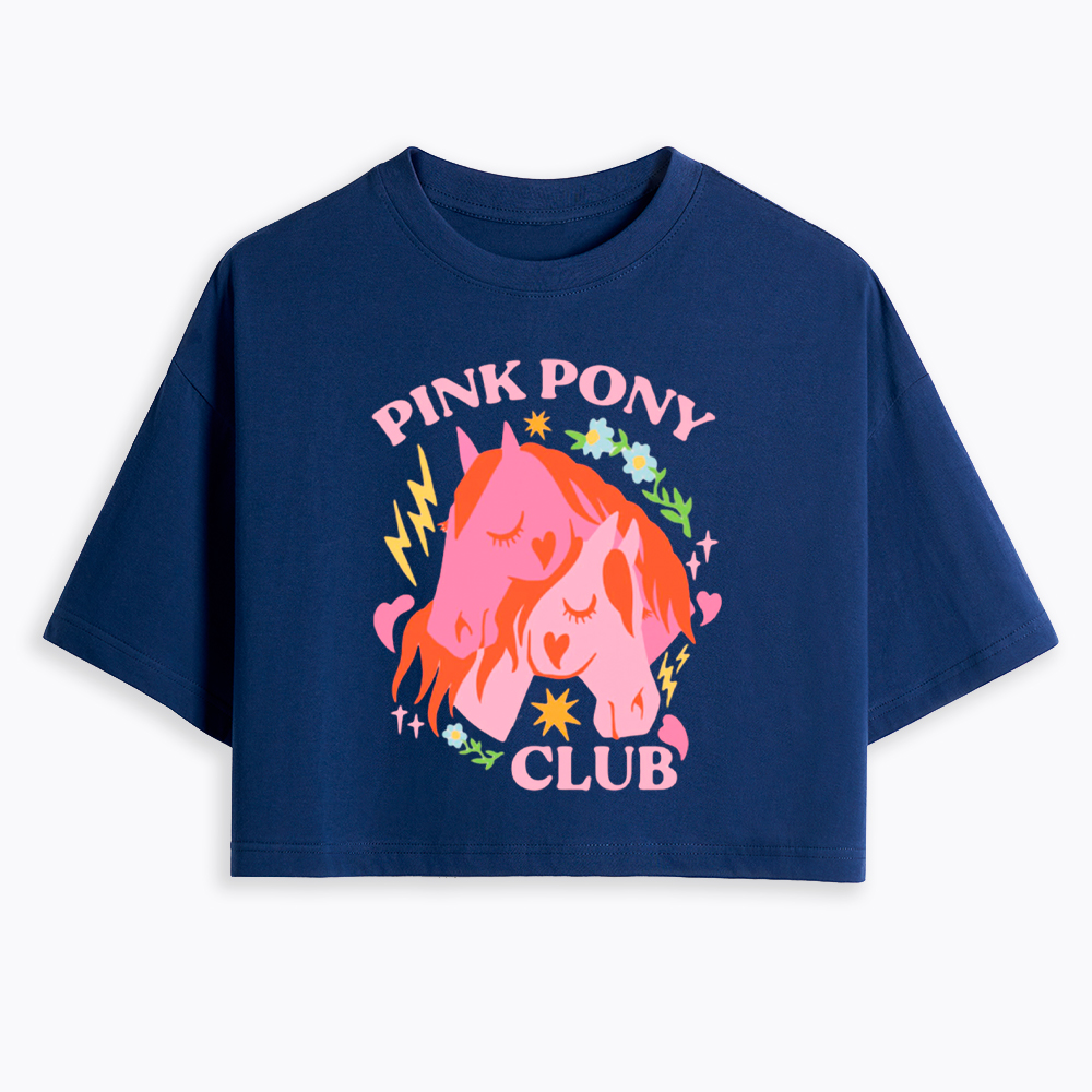 Pink Pony Cropped T-Shirt