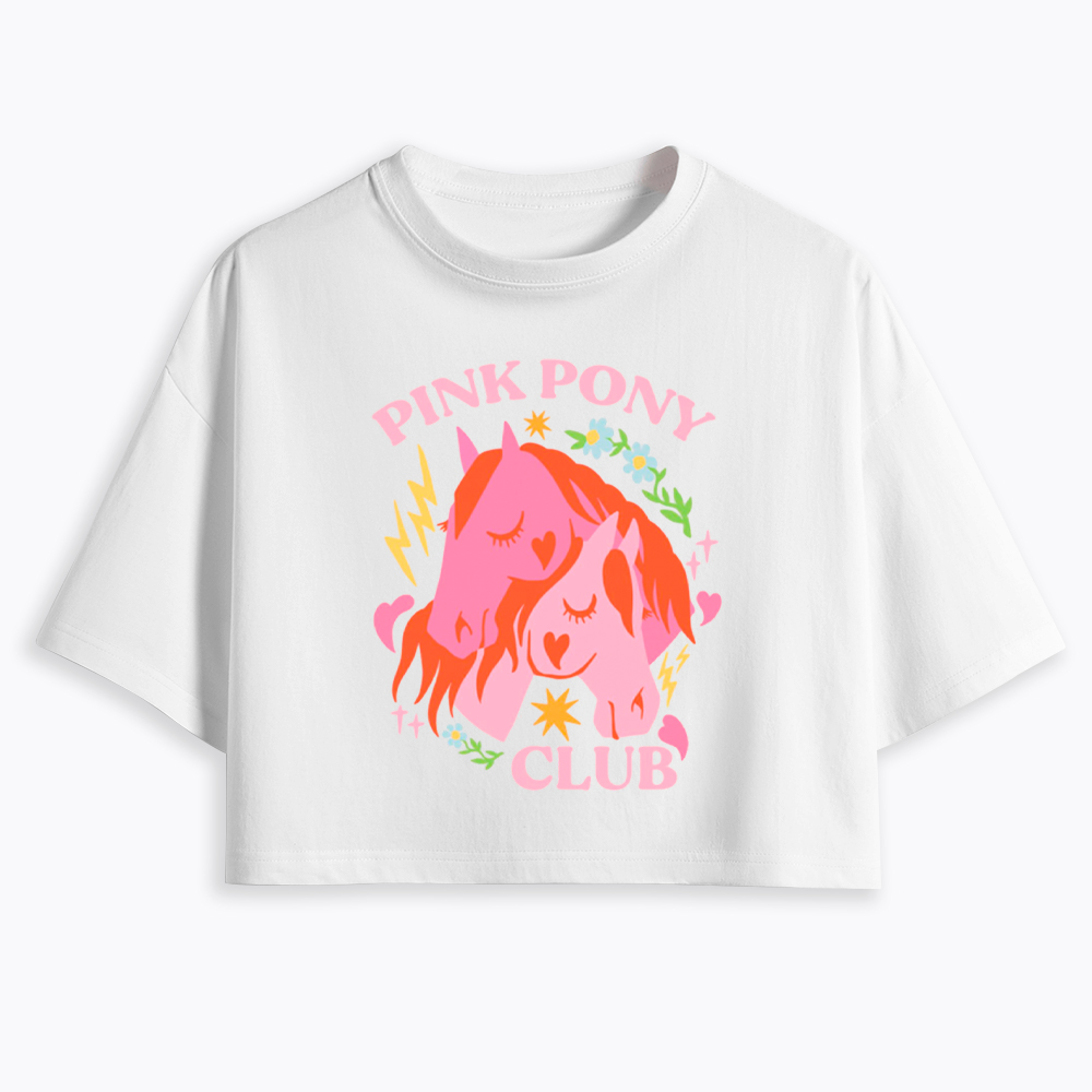 Pink Pony Cropped T-Shirt