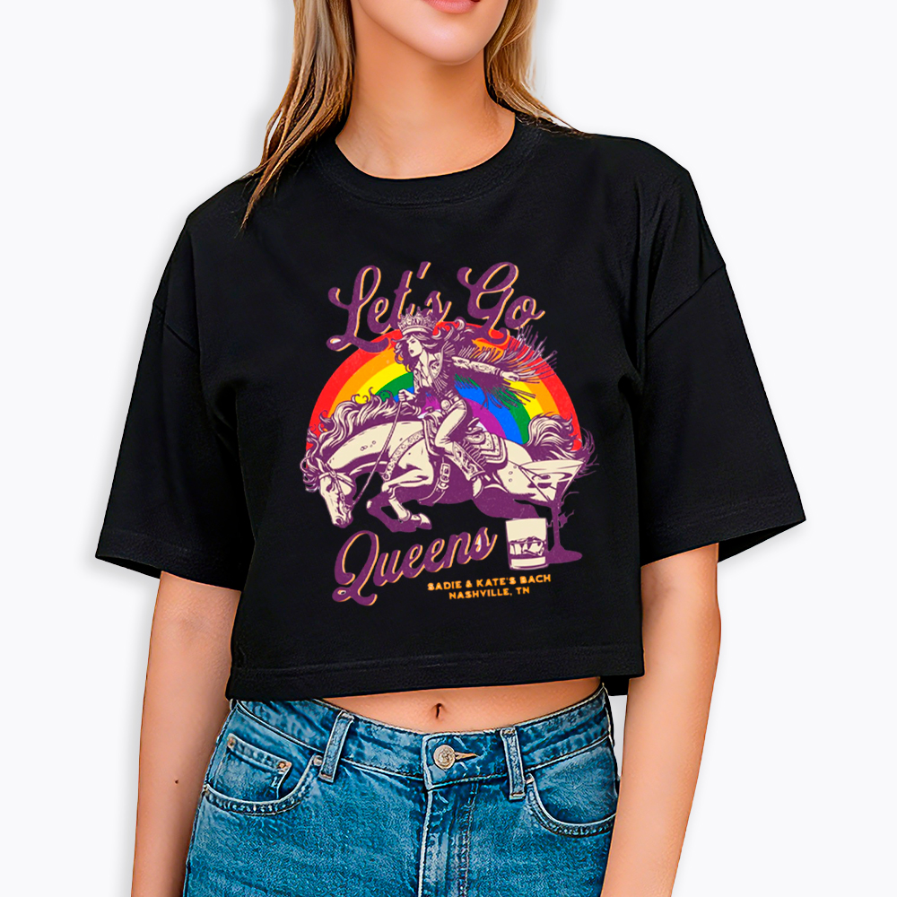 Let's Go Queens Bachelorette Party Cropped T-Shirt