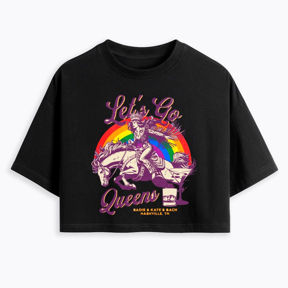 Let's Go Queens Bachelorette Party Cropped T-Shirt