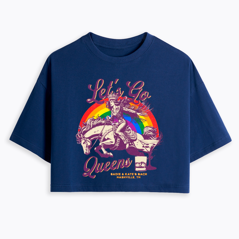 Let's Go Queens Bachelorette Party Cropped T-Shirt