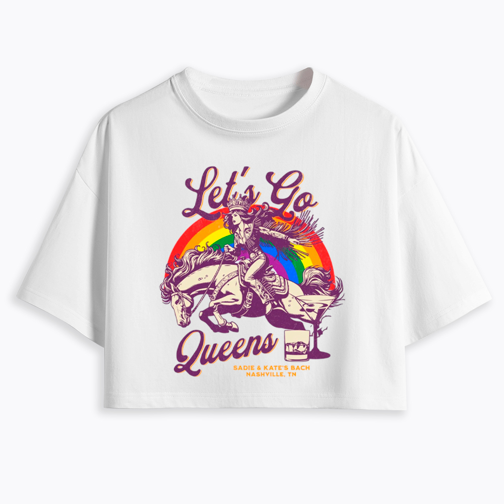 Let's Go Queens Bachelorette Party Cropped T-Shirt
