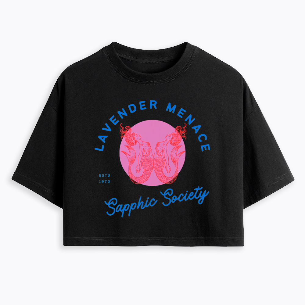 Lavender Menace Subtle Lesbian Cropped T-Shirt
