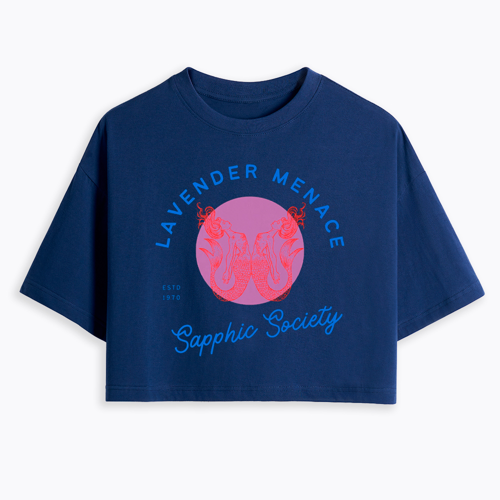 Lavender Menace Subtle Lesbian Cropped T-Shirt