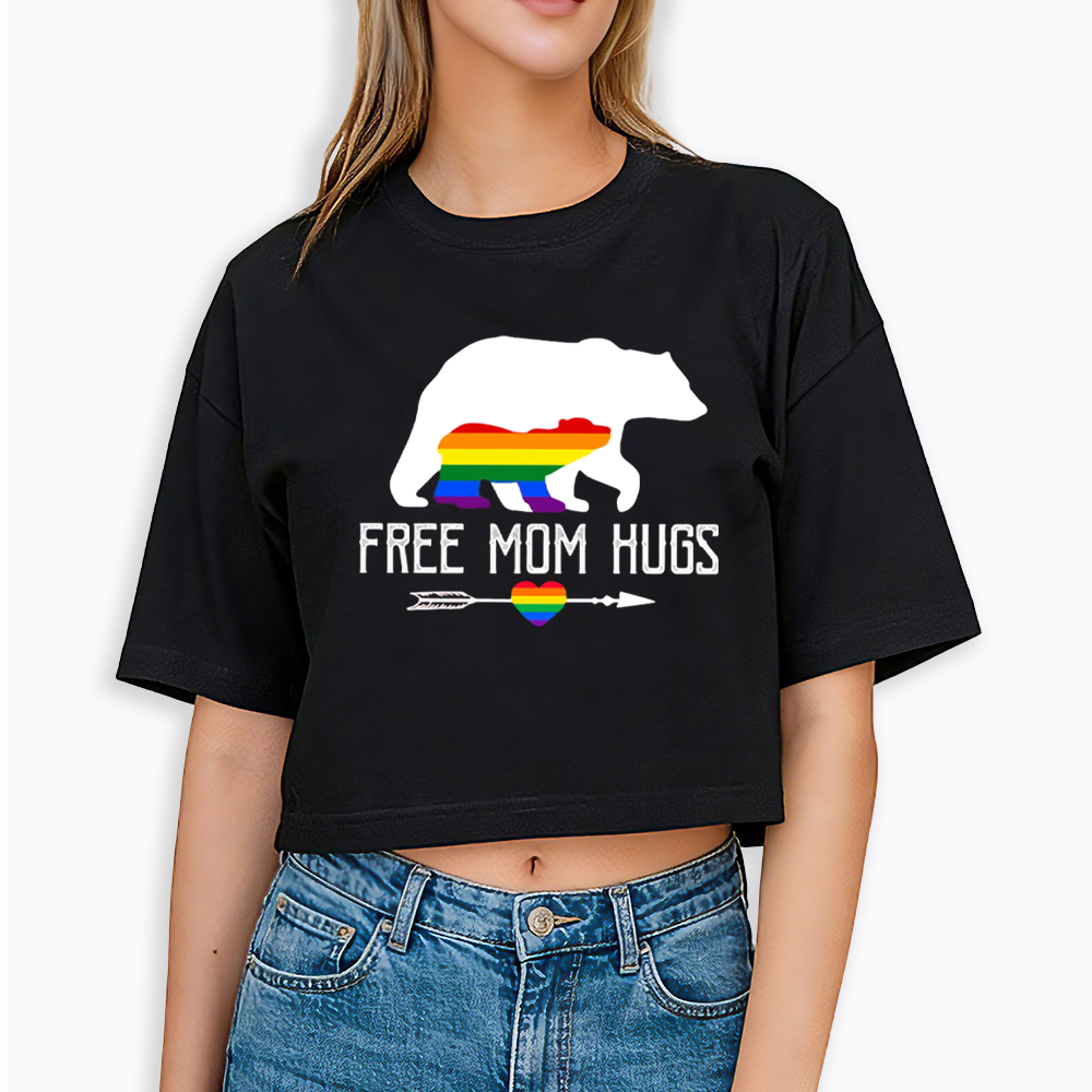 Free Mom Hugs Cropped T-Shirt