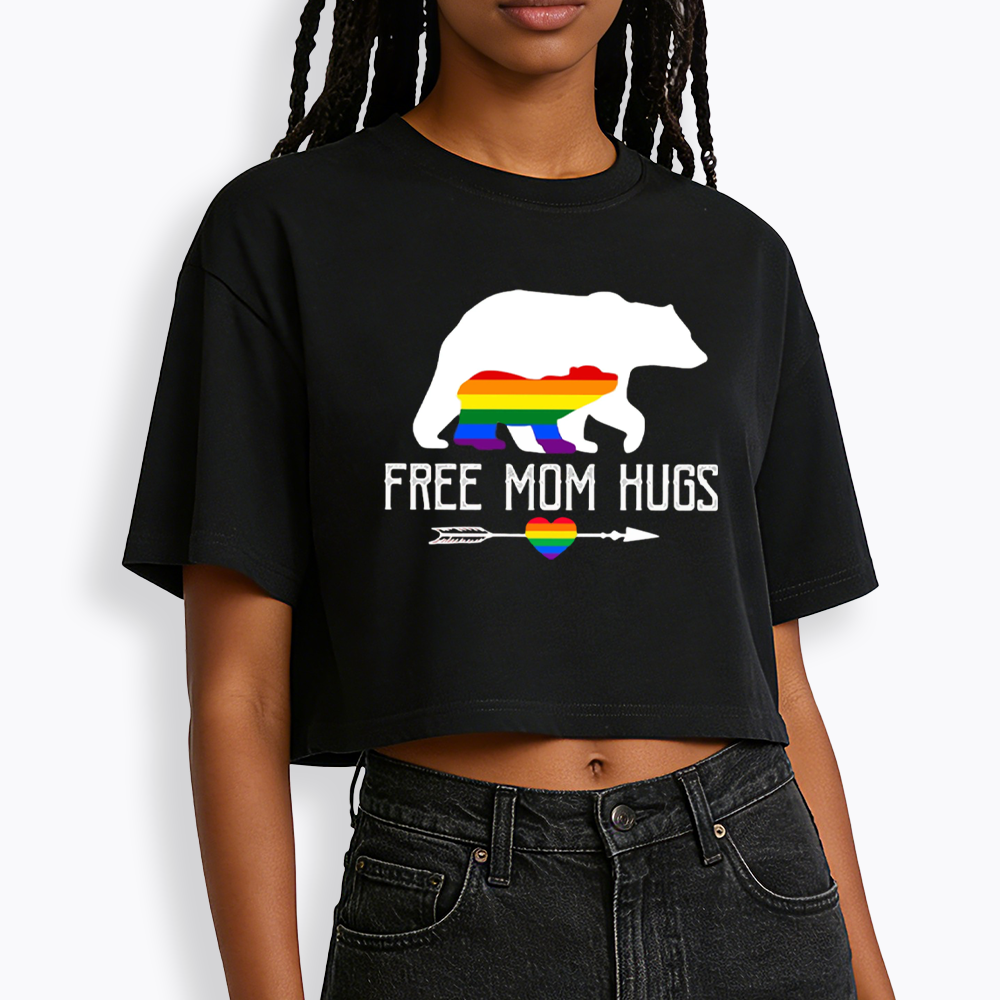 Free Mom Hugs Cropped T-Shirt