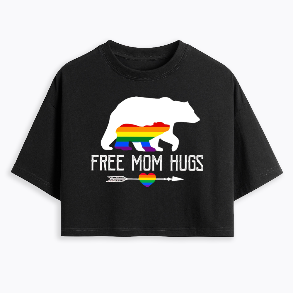 Free Mom Hugs Cropped T-Shirt