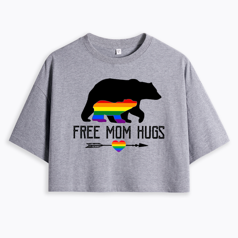 Free Mom Hugs Cropped T-Shirt