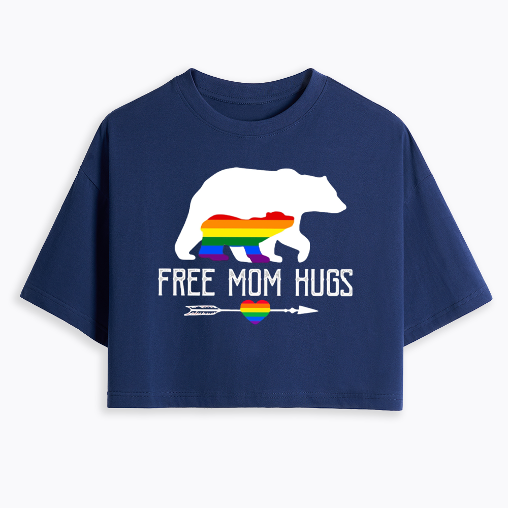 Free Mom Hugs Cropped T-Shirt