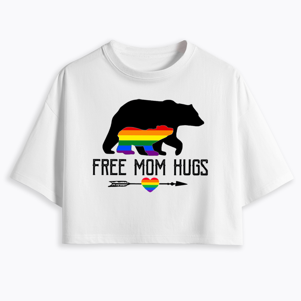 Free Mom Hugs Cropped T-Shirt
