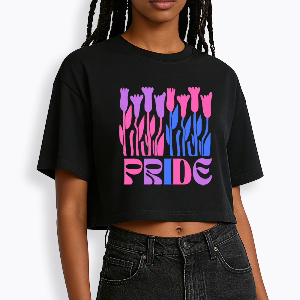 Subtle Bi Pride Cropped T-Shirt