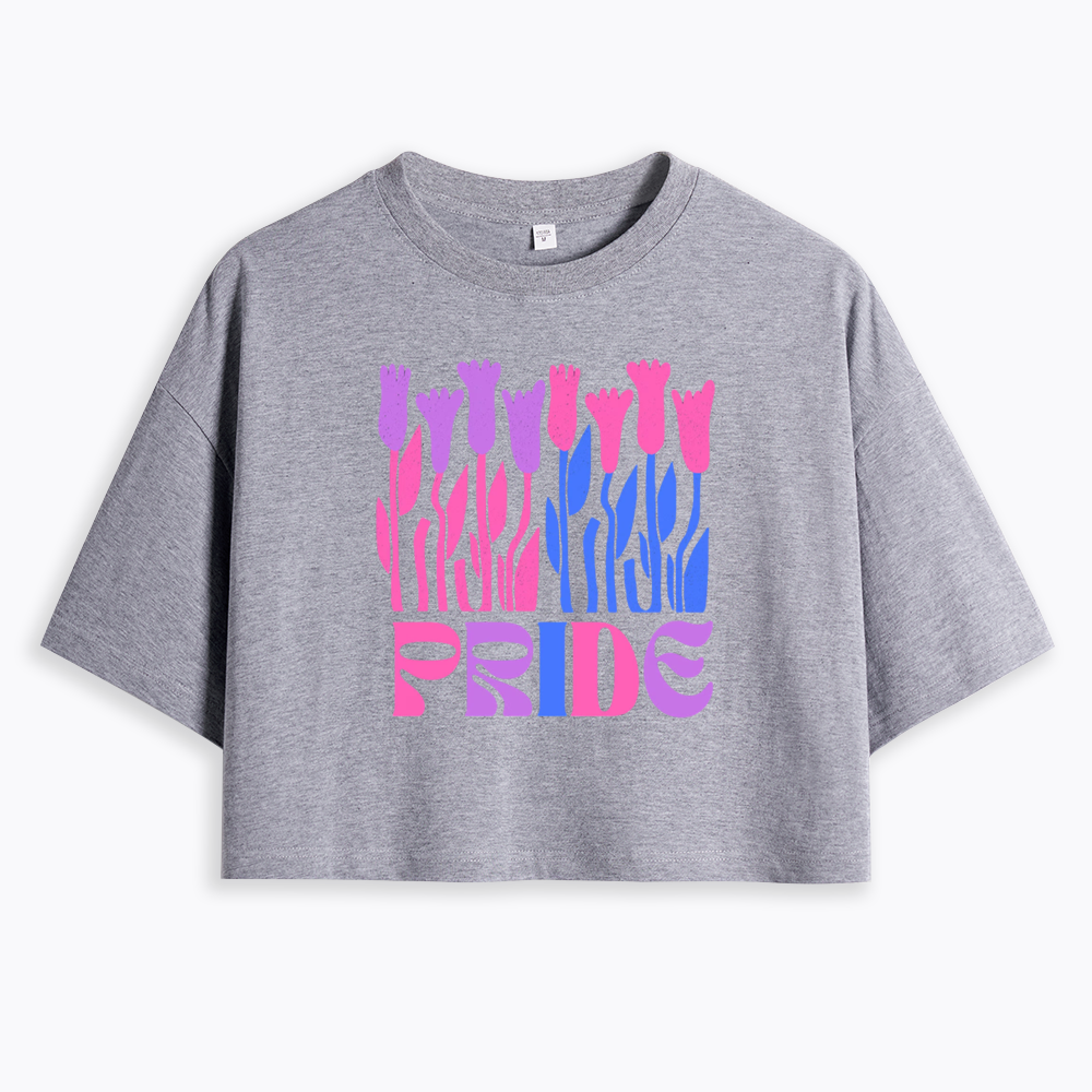 Subtle Bi Pride Cropped T-Shirt