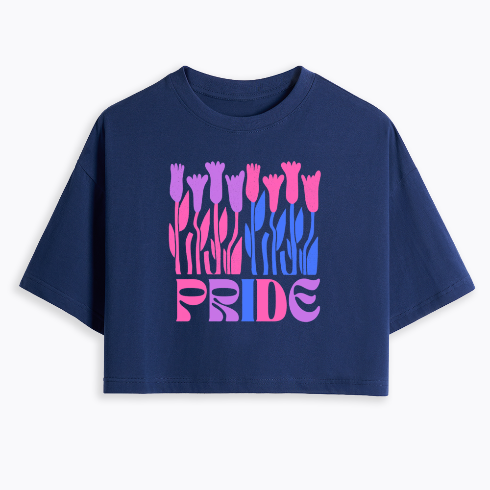 Subtle Bi Pride Cropped T-Shirt