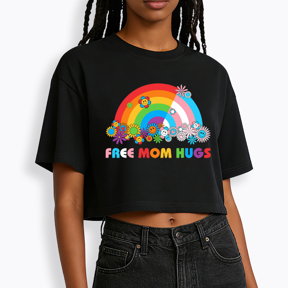 Free Mom Hugs Cropped T-Shirt