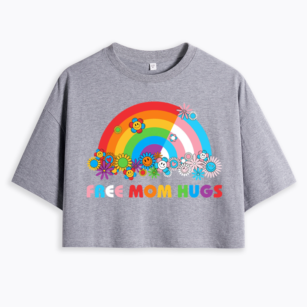 Free Mom Hugs Cropped T-Shirt