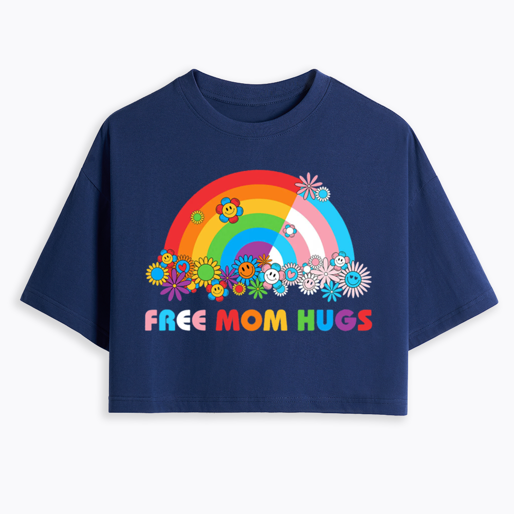 Free Mom Hugs Cropped T-Shirt