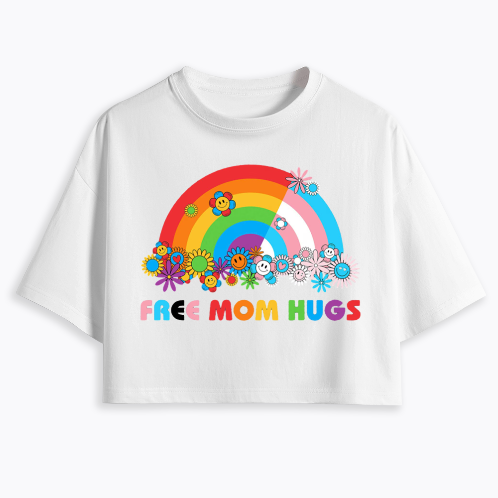 Free Mom Hugs Cropped T-Shirt