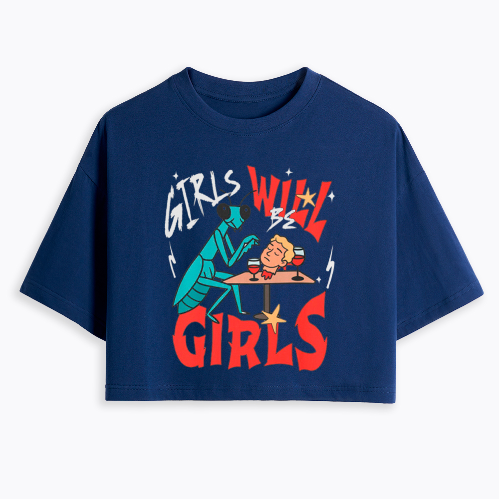 Girls Will Be Girls Praying Mantis Cropped T-Shirt