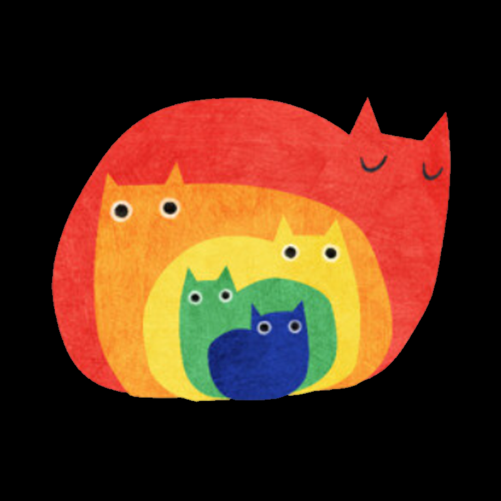 Rainbow Cats Cropped T-Shirt