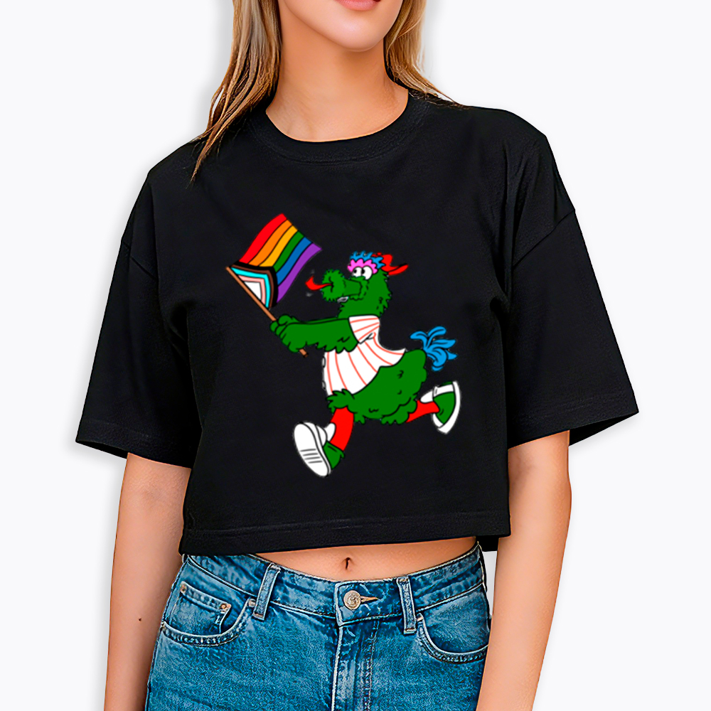 Phanatic with Pride Flag Cropped T-Shirt