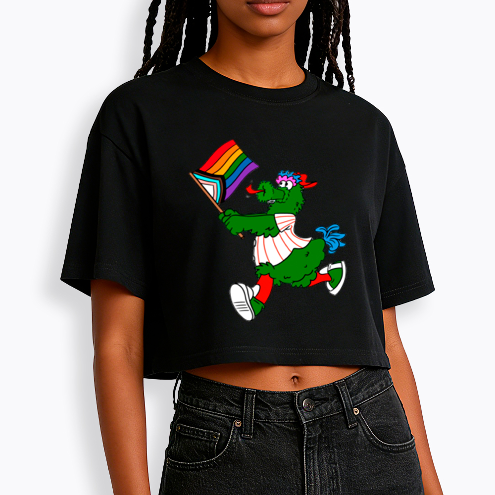 Phanatic with Pride Flag Cropped T-Shirt
